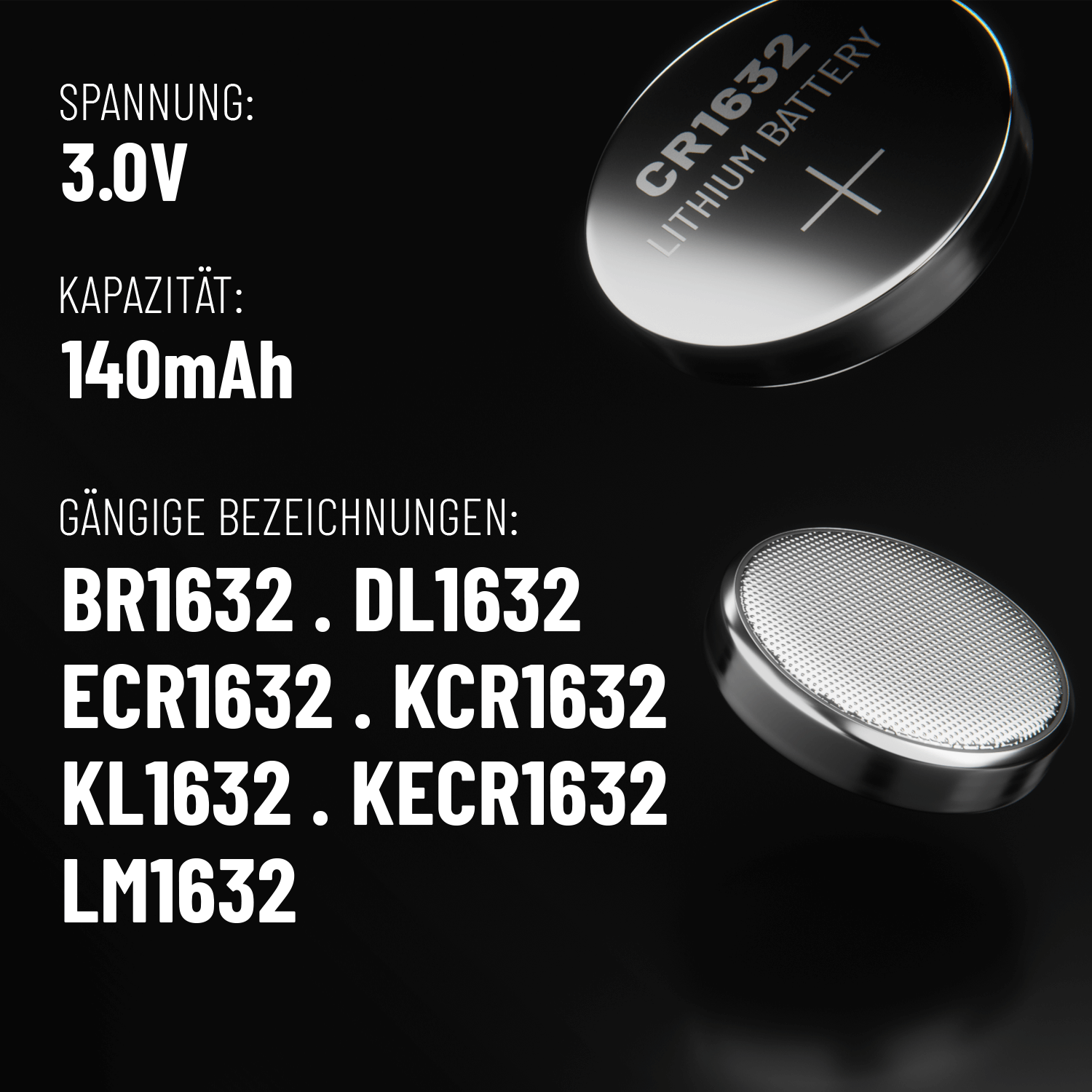 Knopfzellen CR1632
