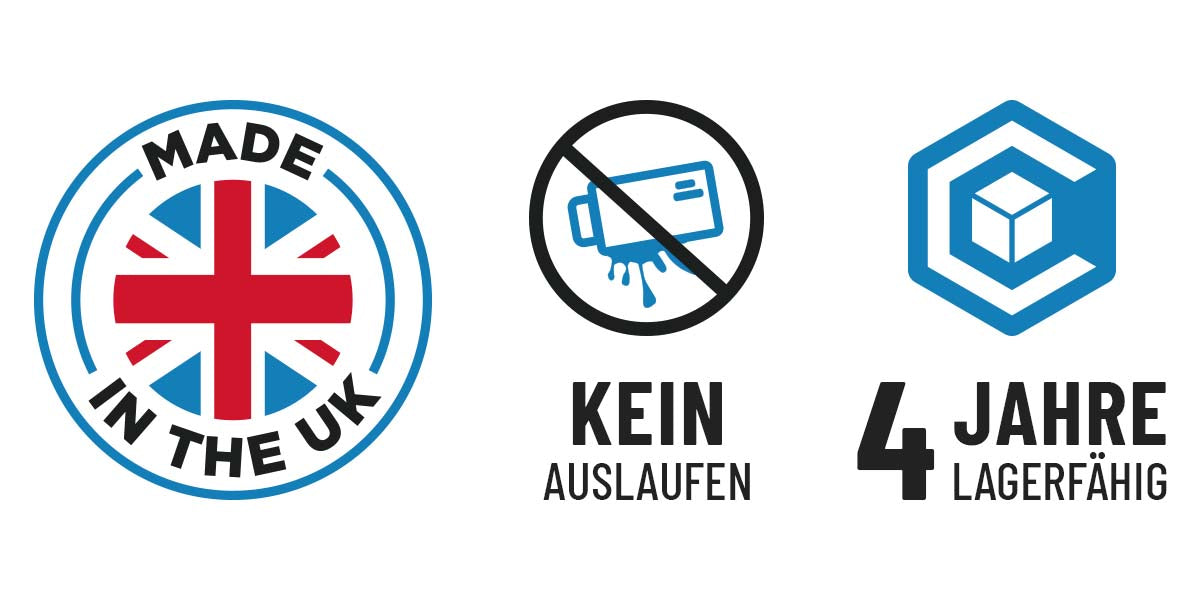 ABSINA Hörgerätebatterien - Made in the UK - Kein Auslaufen - 4 Jahre Lagerfähig