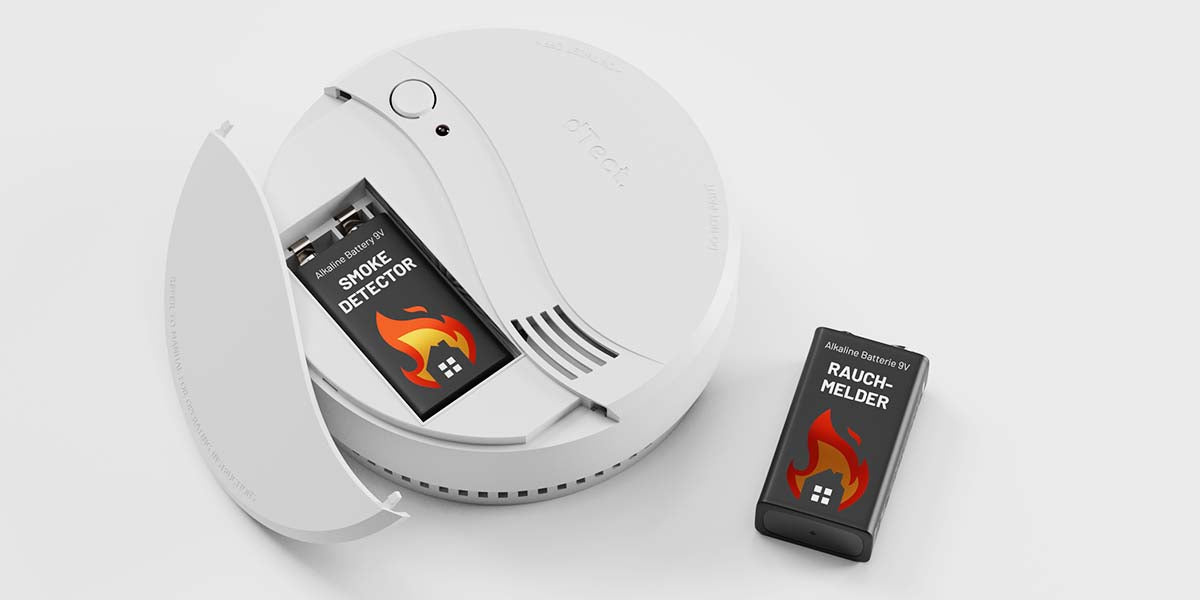 ABSINA 9 Volt Batterie Anwendung im Rauchmelder