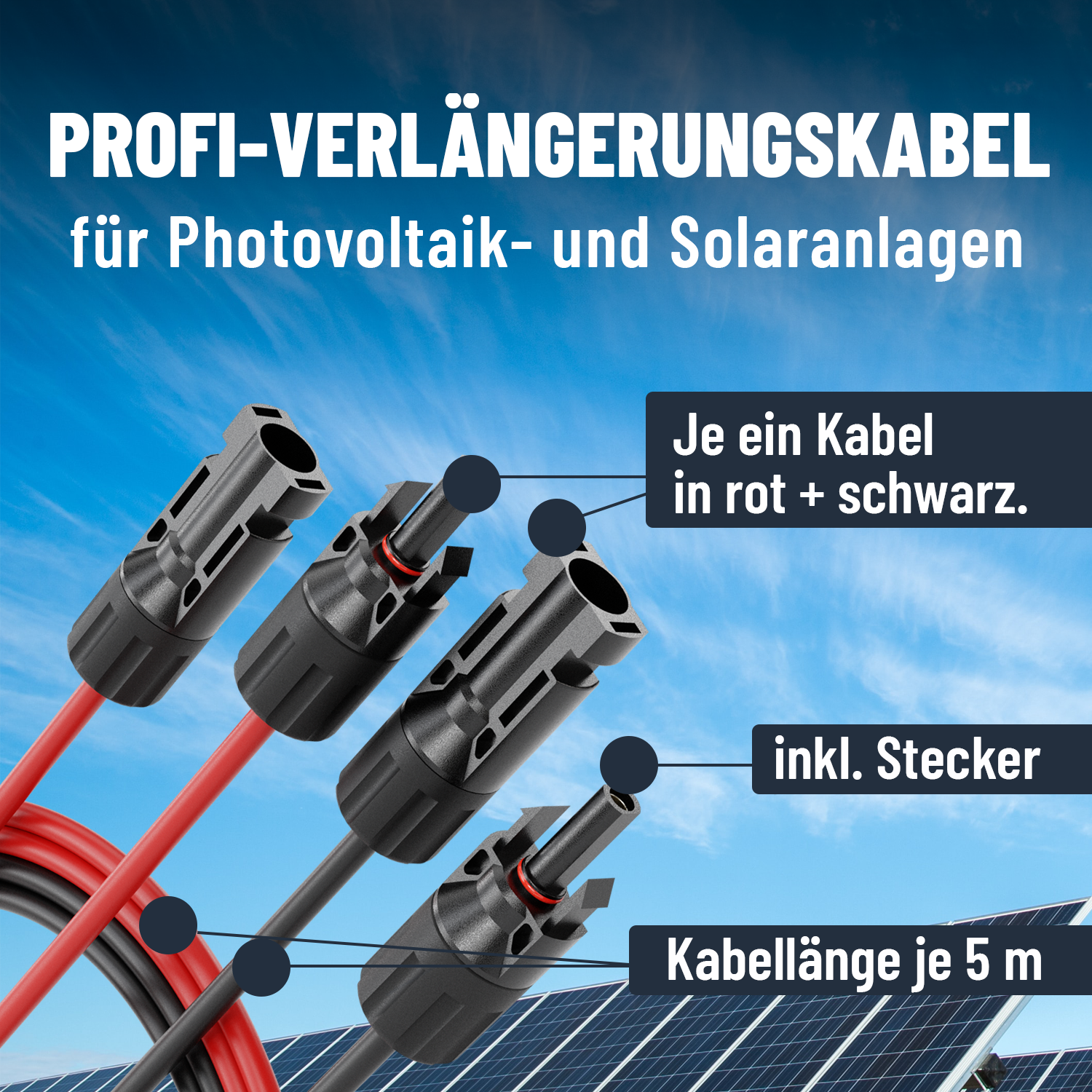 Solarkabel 2x 10m 4mm²