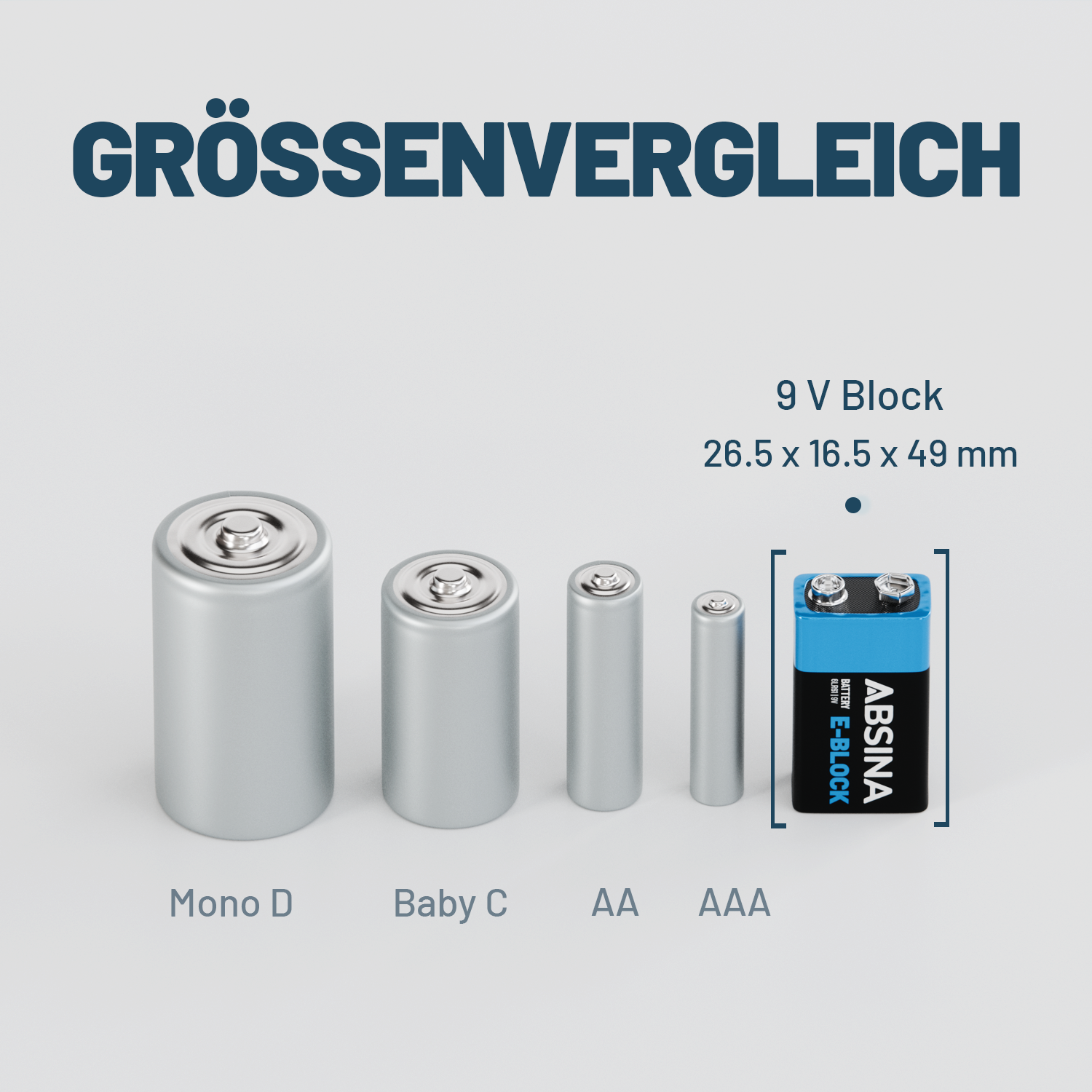 9V Block Batterien