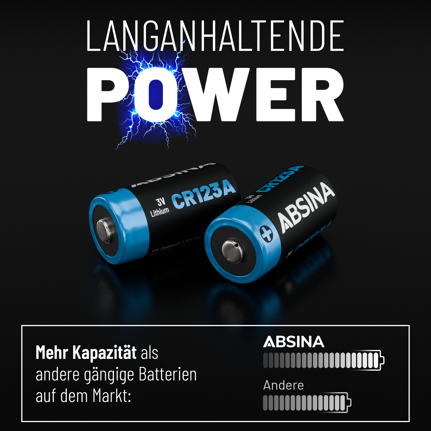 CR123A Batterie Lithium 3V