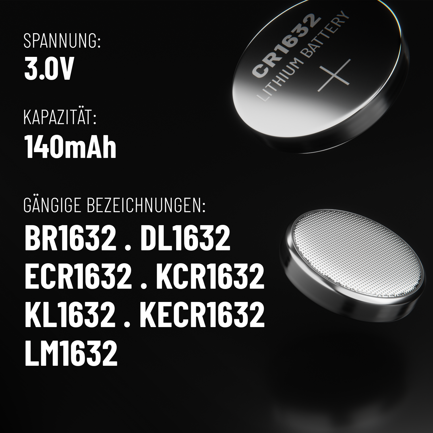 Knopfzellen CR1632