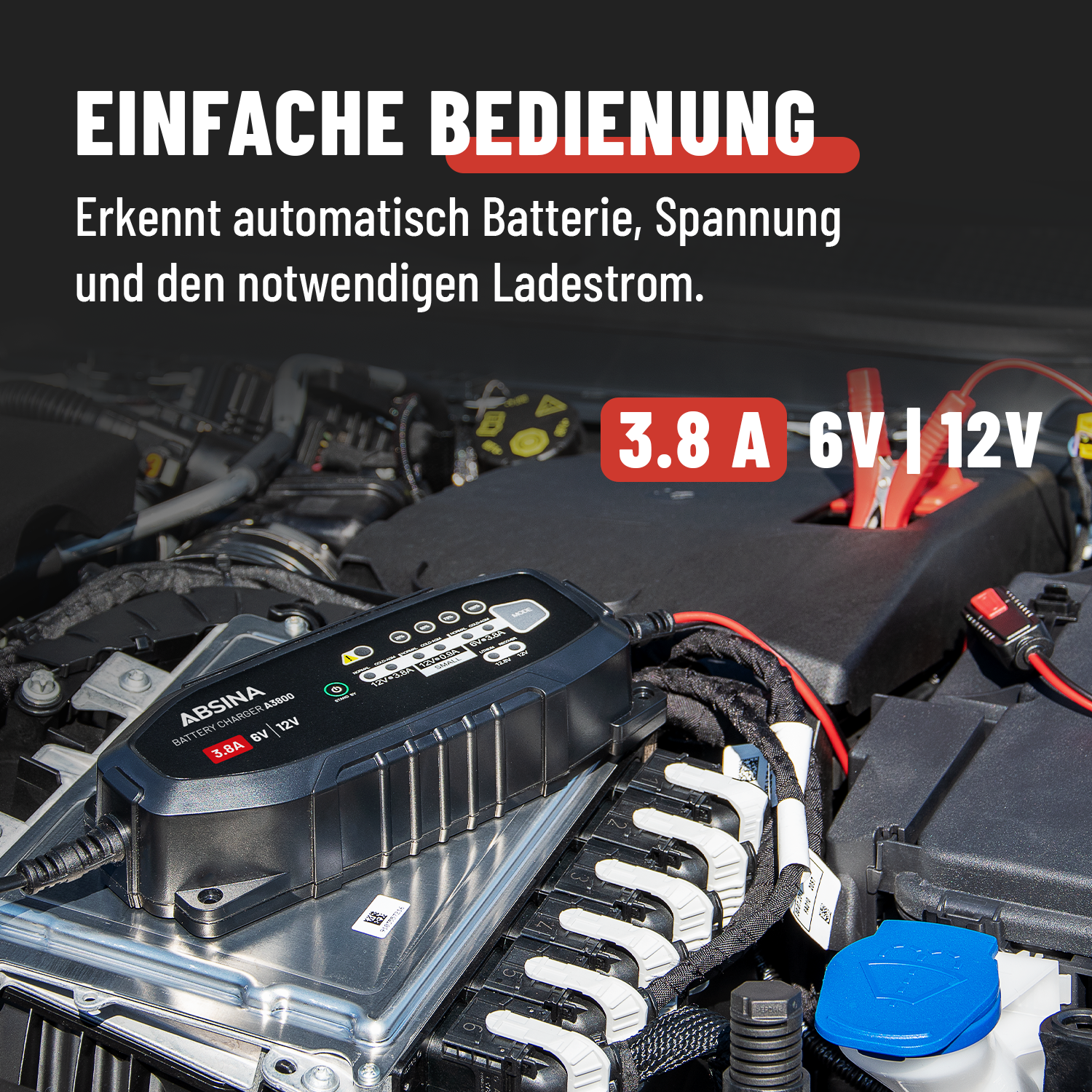 KFZ Batterie Ladegerät A3800 6/12V 3.8A