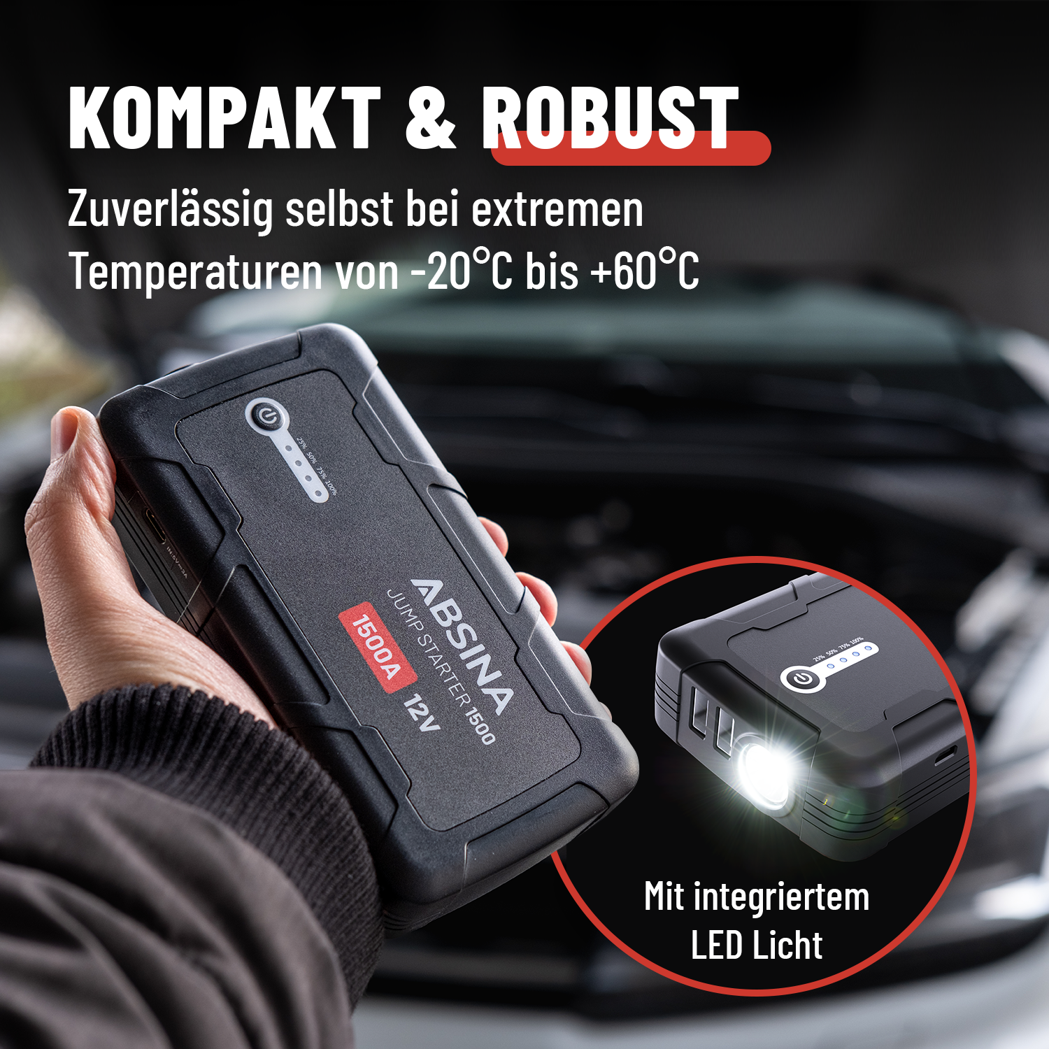 Auto Starthilfe Powerbank 1500A
