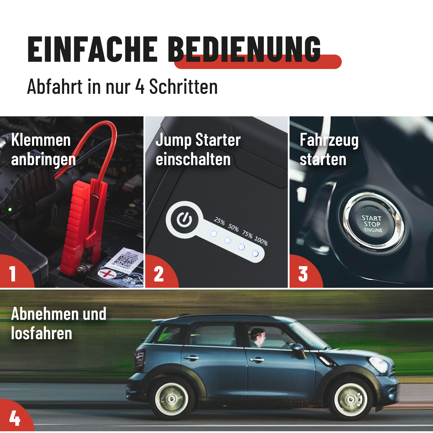 Auto Starthilfe Powerbank 1500A