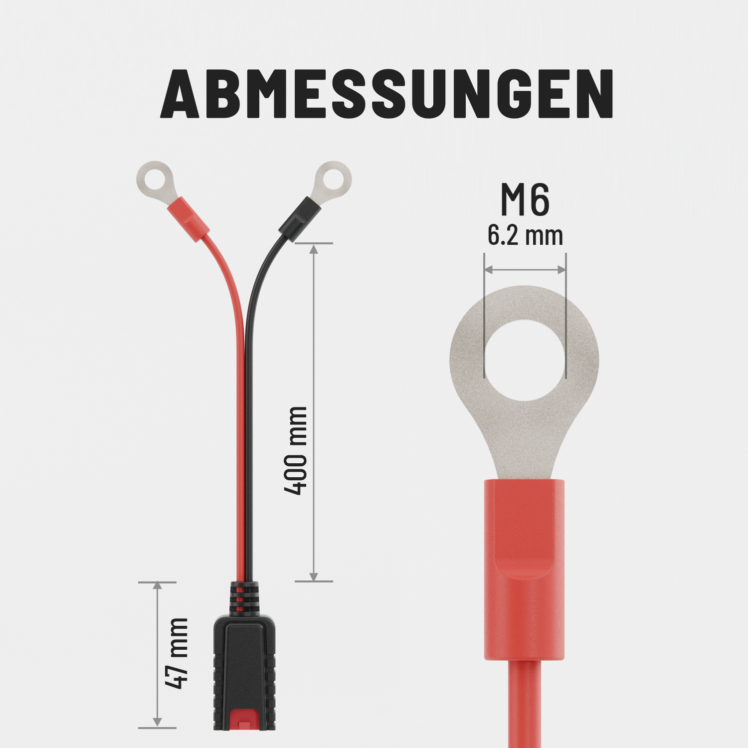 Batterieanschlusskabel M8 Ringösen