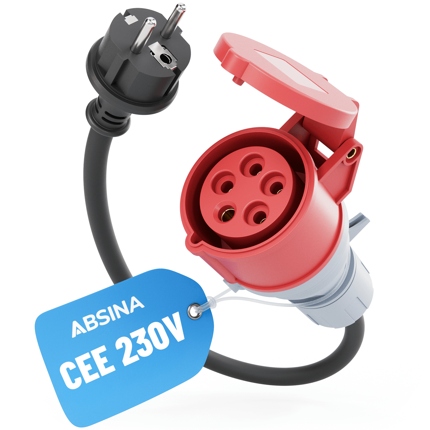 ABSINA CEE Schuko Adapter 1-phasig 911007 Hauptbild