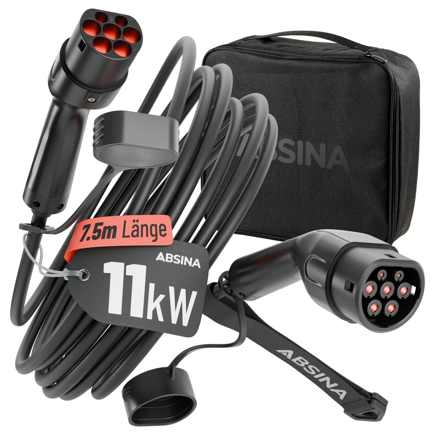 Typ 2 Ladekabel 11kW 16A 3-phasig Mode 3