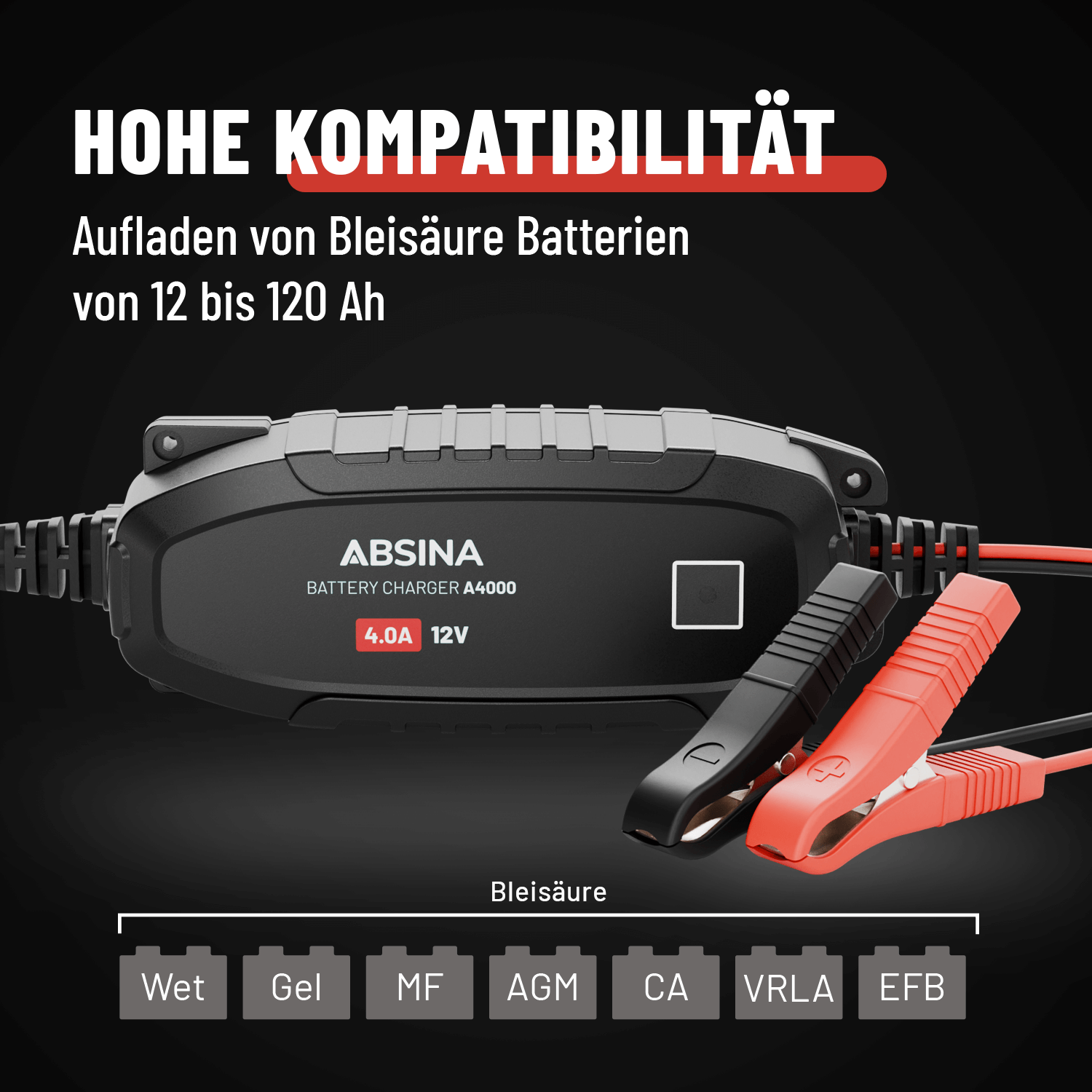 Batterieladegerät Auto 12V hohe Kompatibilität 301007-1