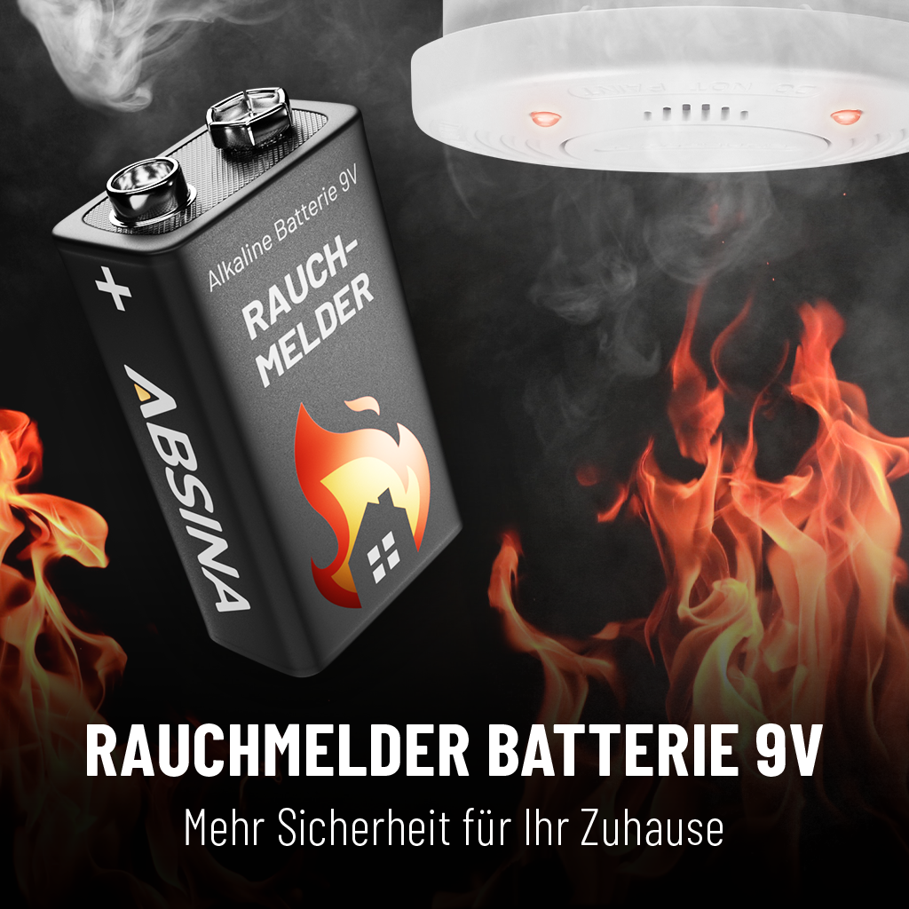 9V Rauchmelder Batterie