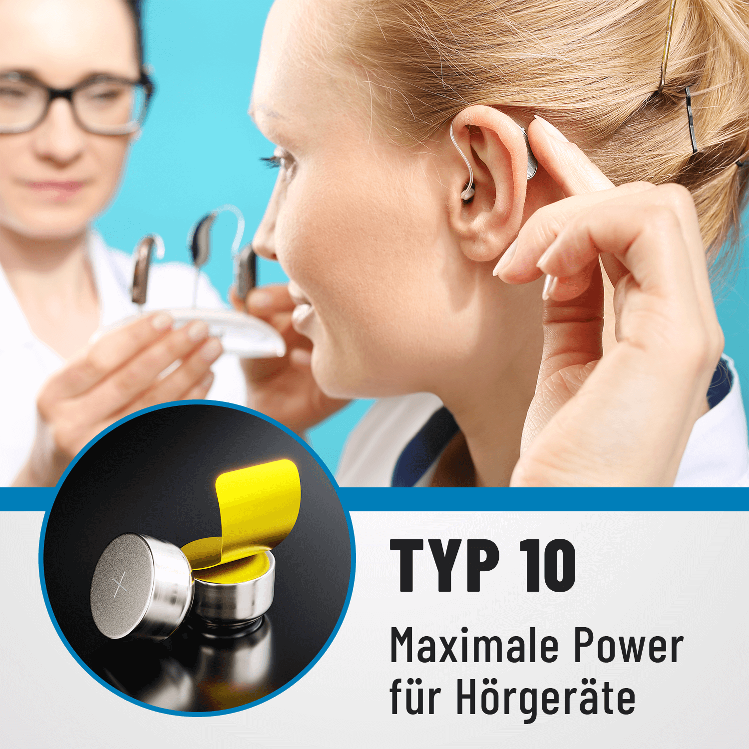 Hörgerätebatterien Typ 10 gelb