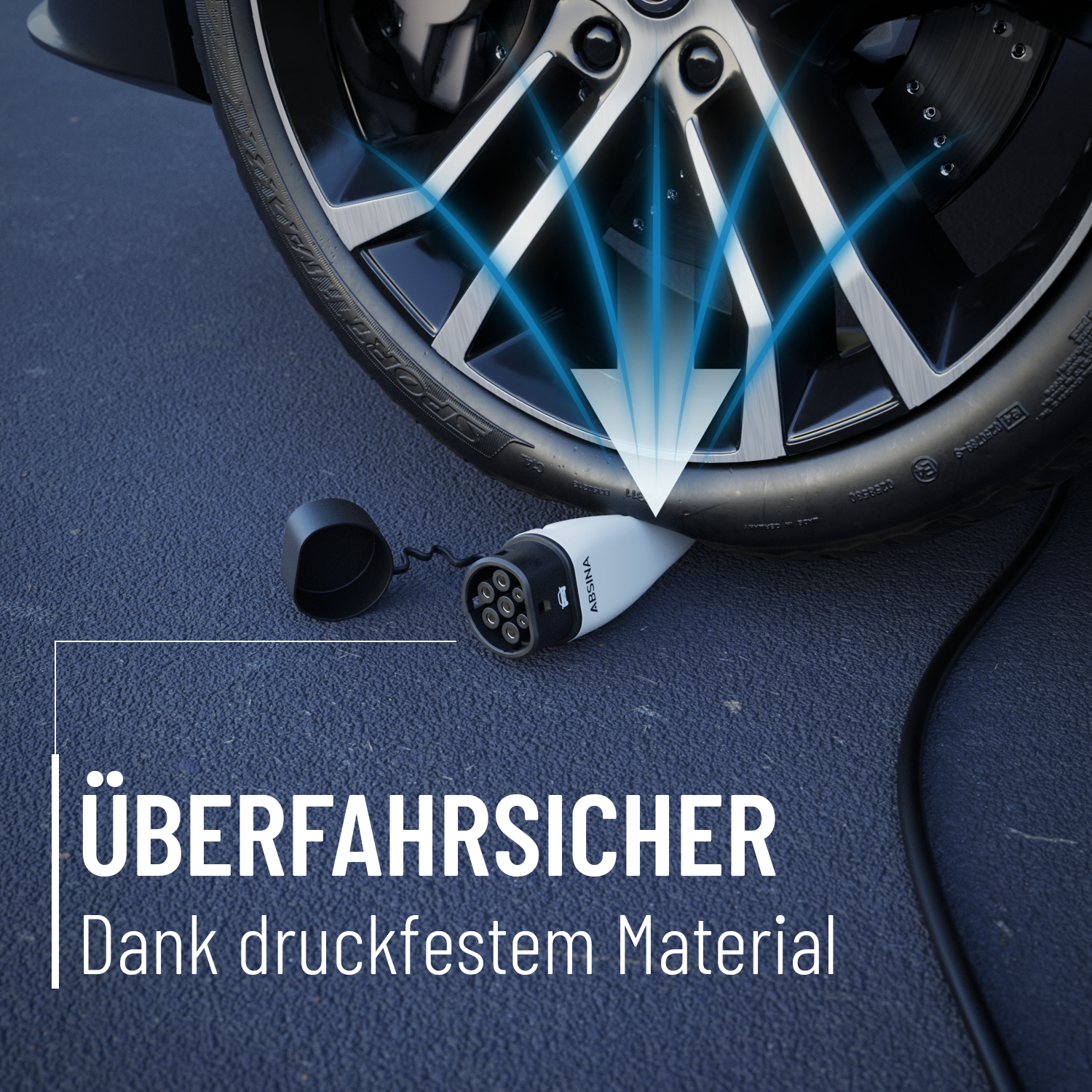 ABSINA 22kW Ladekabel Überfahrsicher bis zu 2 Tonnen