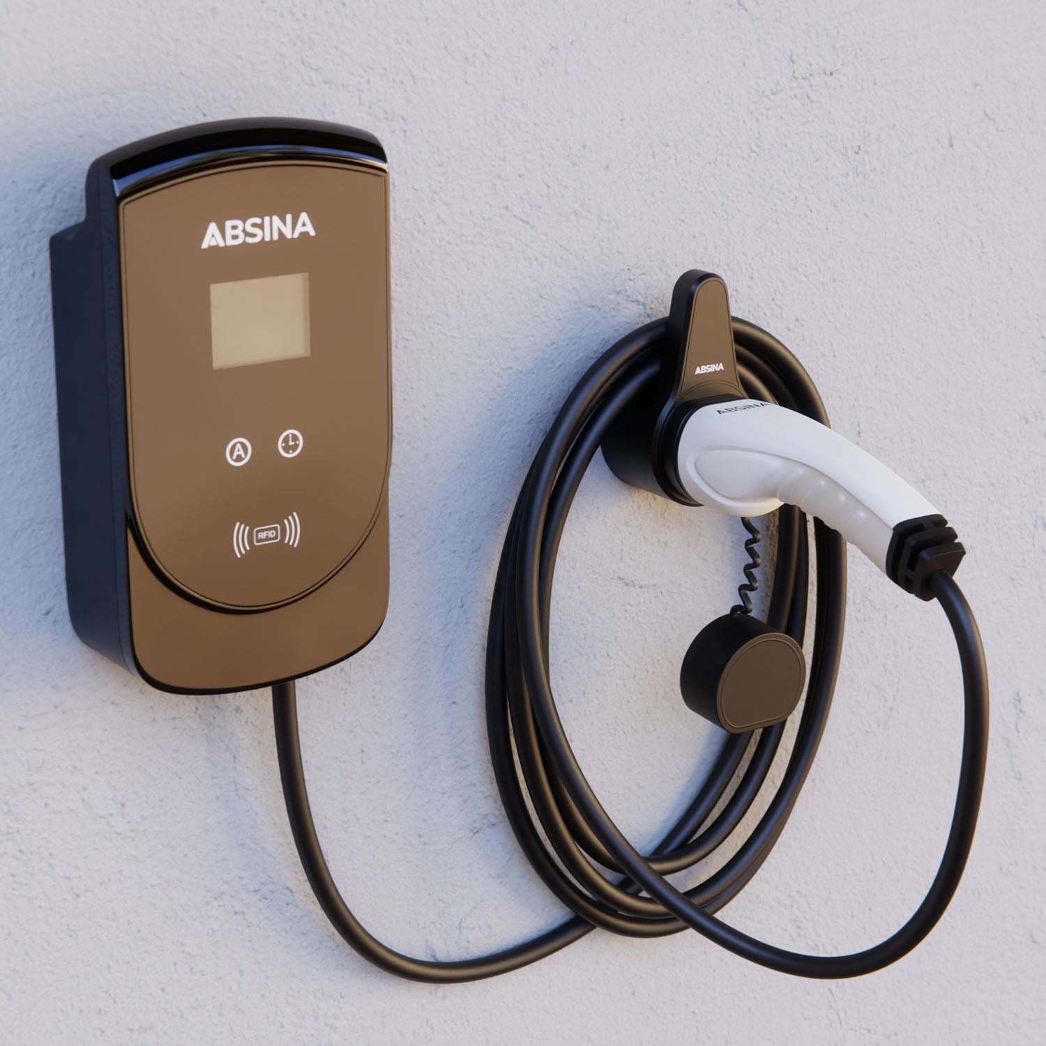 ABSINA Halterung für Ladekabel Typ 2 mit Wallbox