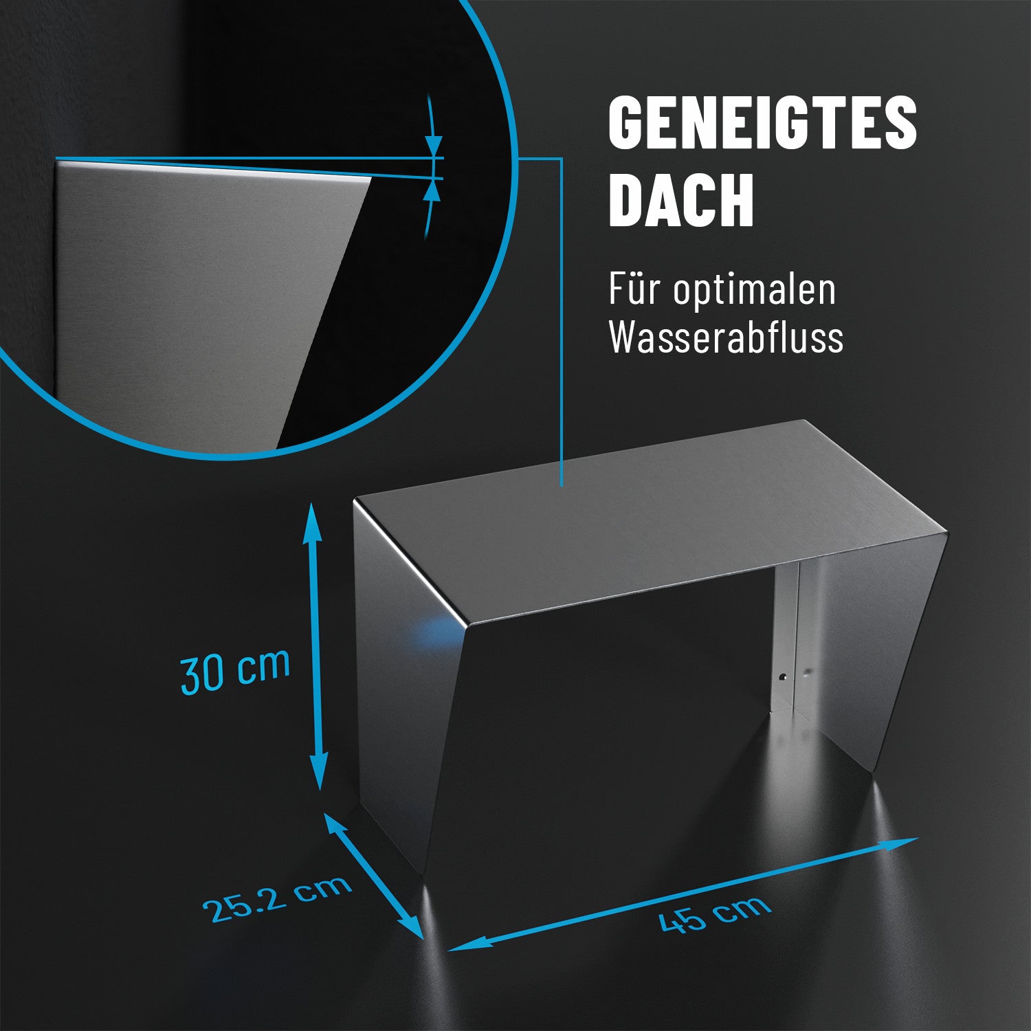 ABSINA Wetterschutz Wallbox mit geneigten Dach