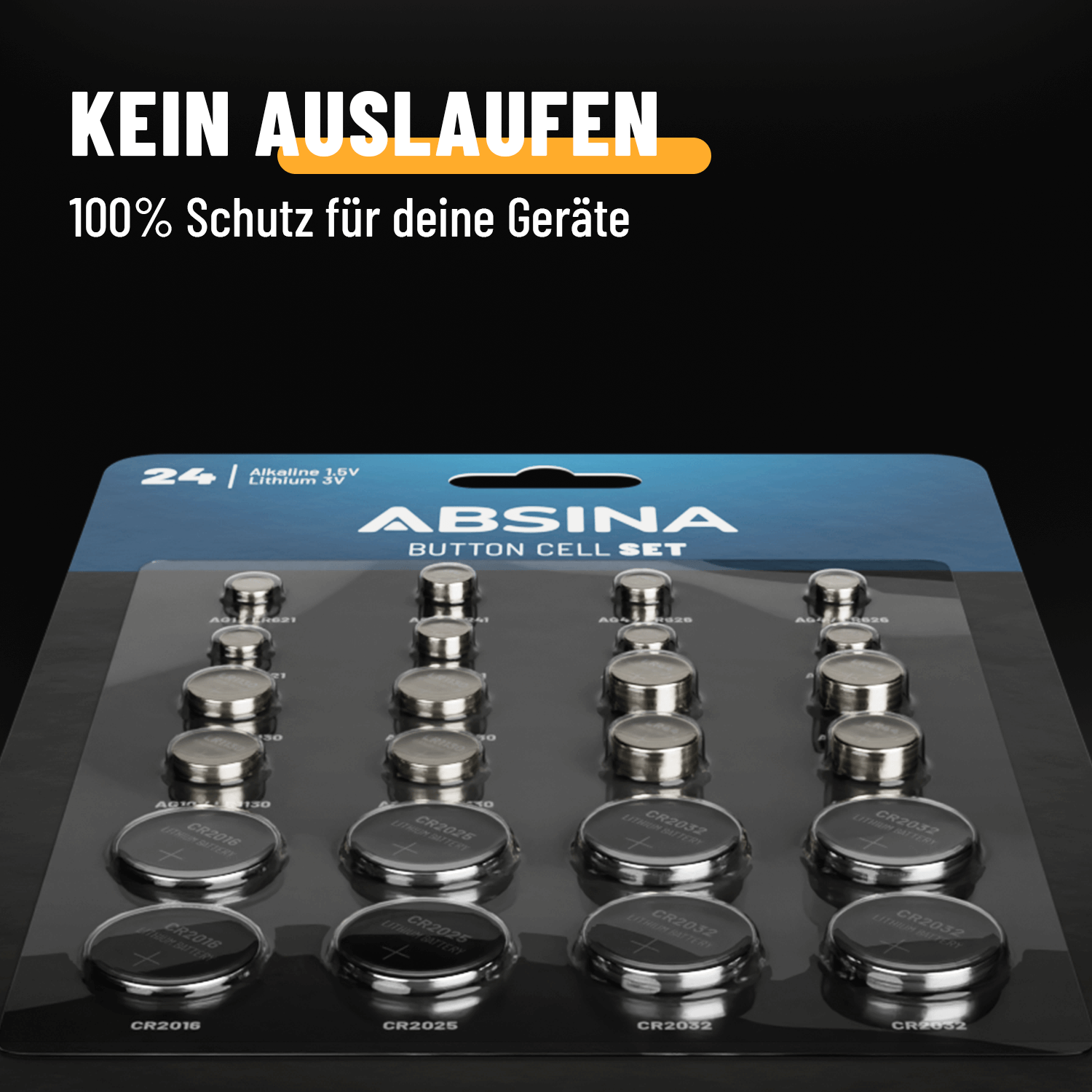 Knopfzellenset 24-teilig