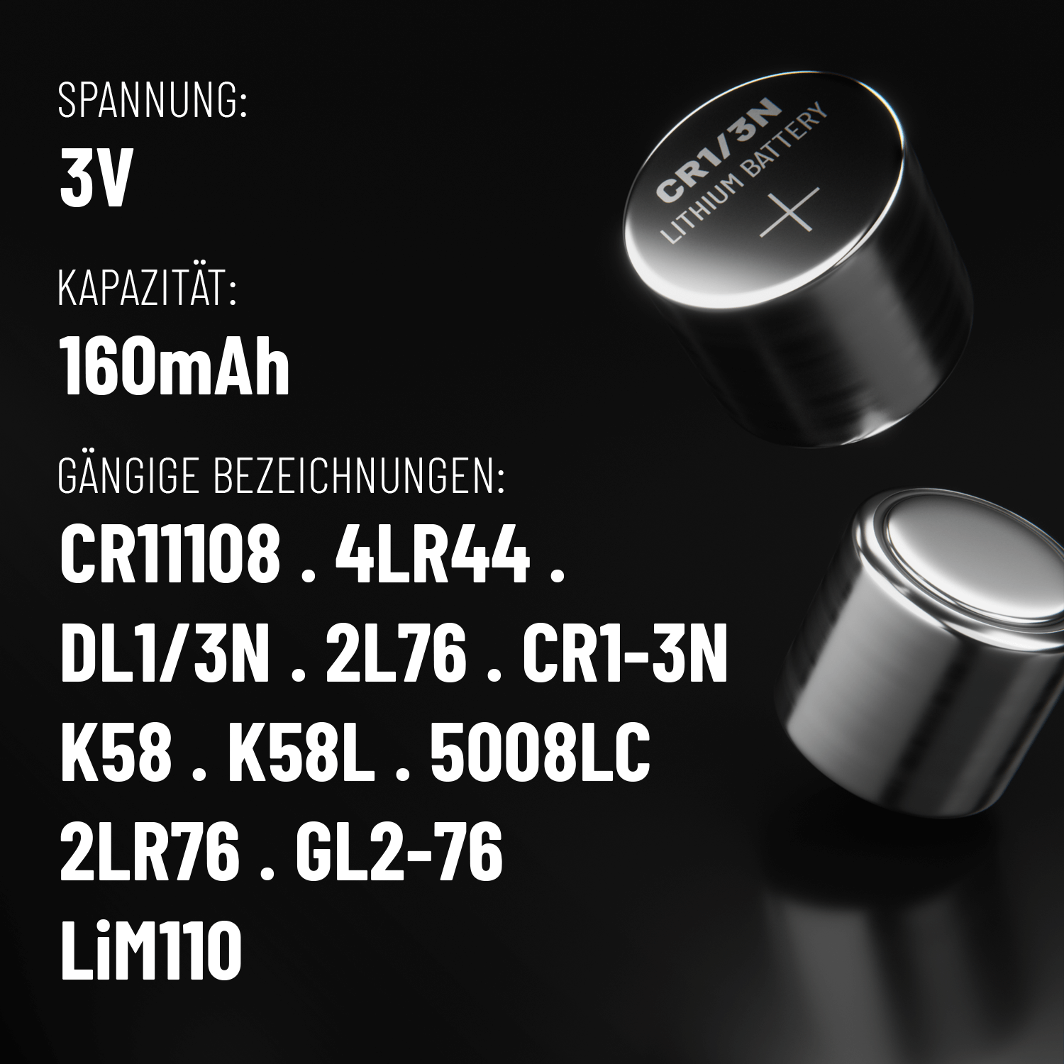 Knopfzelle CR1/3N
