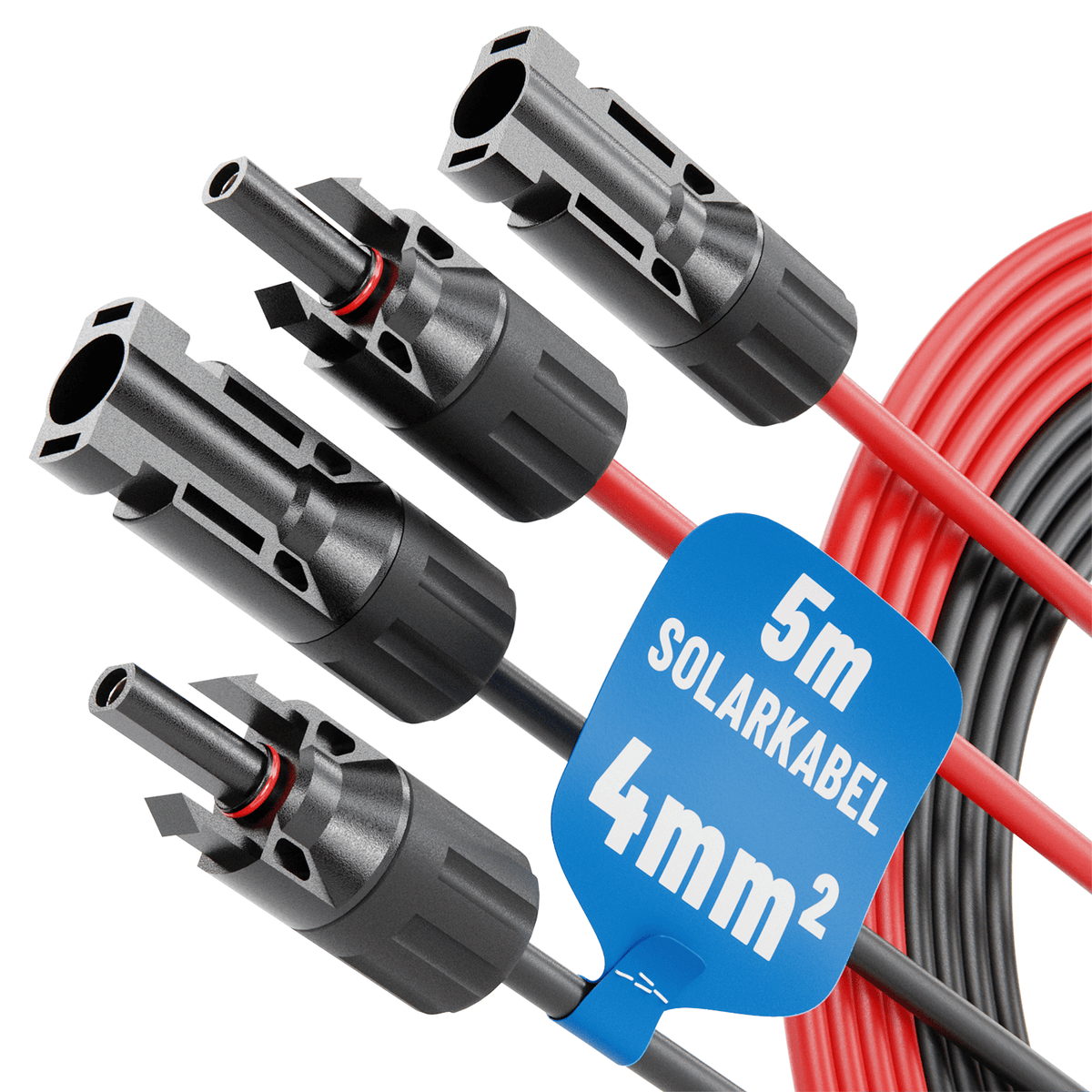 ALLPOWER Solar-Verlängerungskabel 1,5 M – 16 AWG, Schwarz-rot, Für Stabile Modulverbindungen, NEU