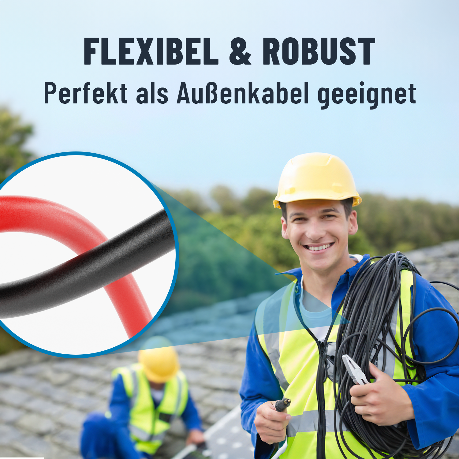 Solarkabel 2x 1m 4mm²