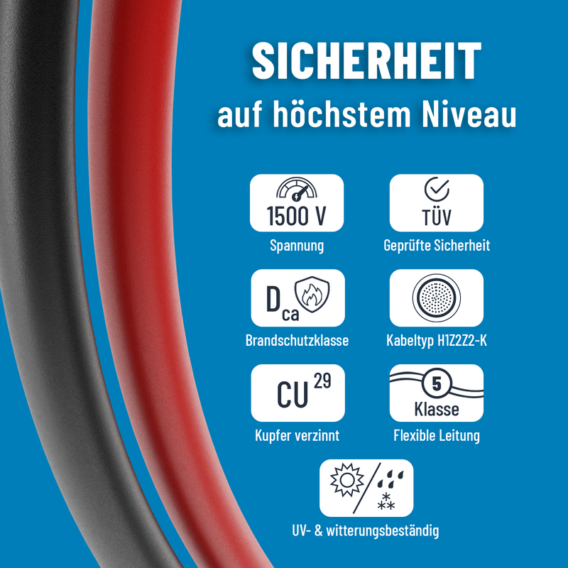 Solarkabel 2x 5m 4mm²