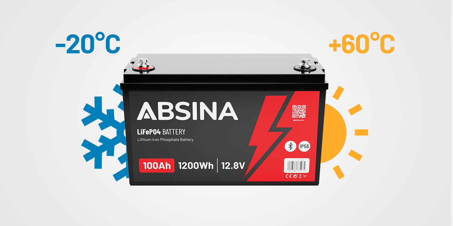 ABSINA LiFePO4 Batterie wartungsfrei