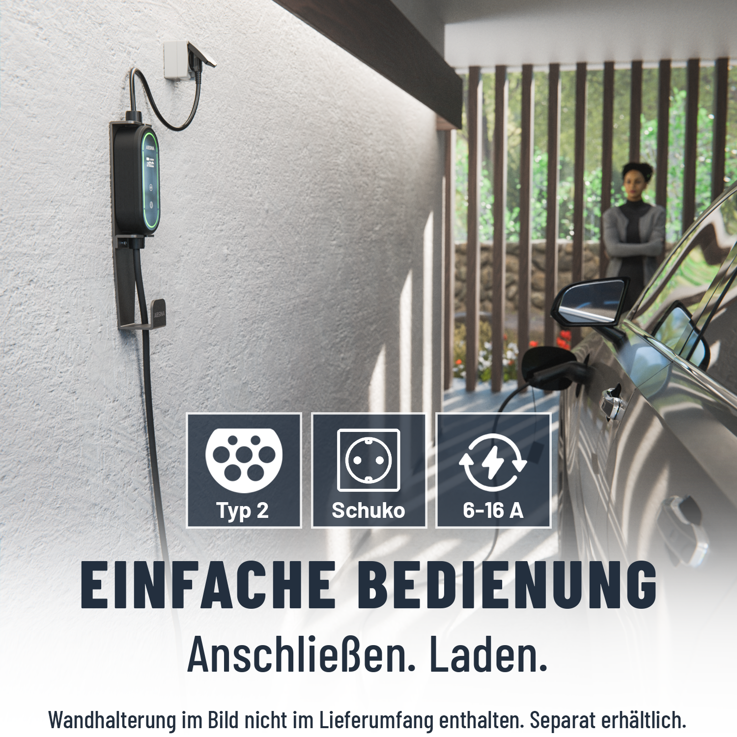 Ladekabel Typ 2 Schuko einstellbarer Ladestrom