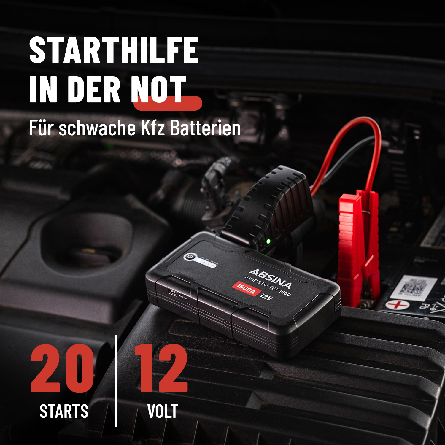 Auto Starthilfe Powerbank 1500A