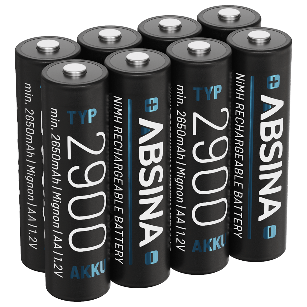Mignon AA Akkus wiederaufladbar Typ 2900 1,2V