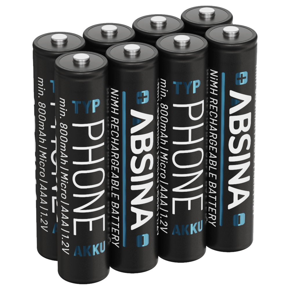 Micro AAA Phone Akkus wiederaufladbar 800 mAh 1,2V