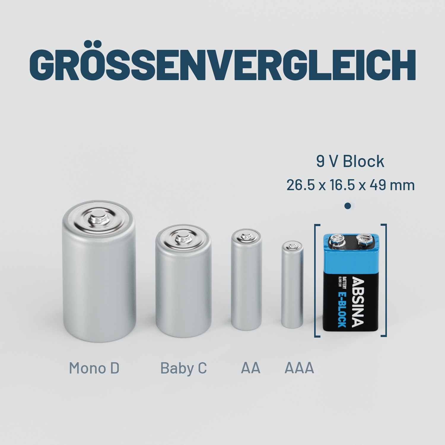 9V Block Batterien
