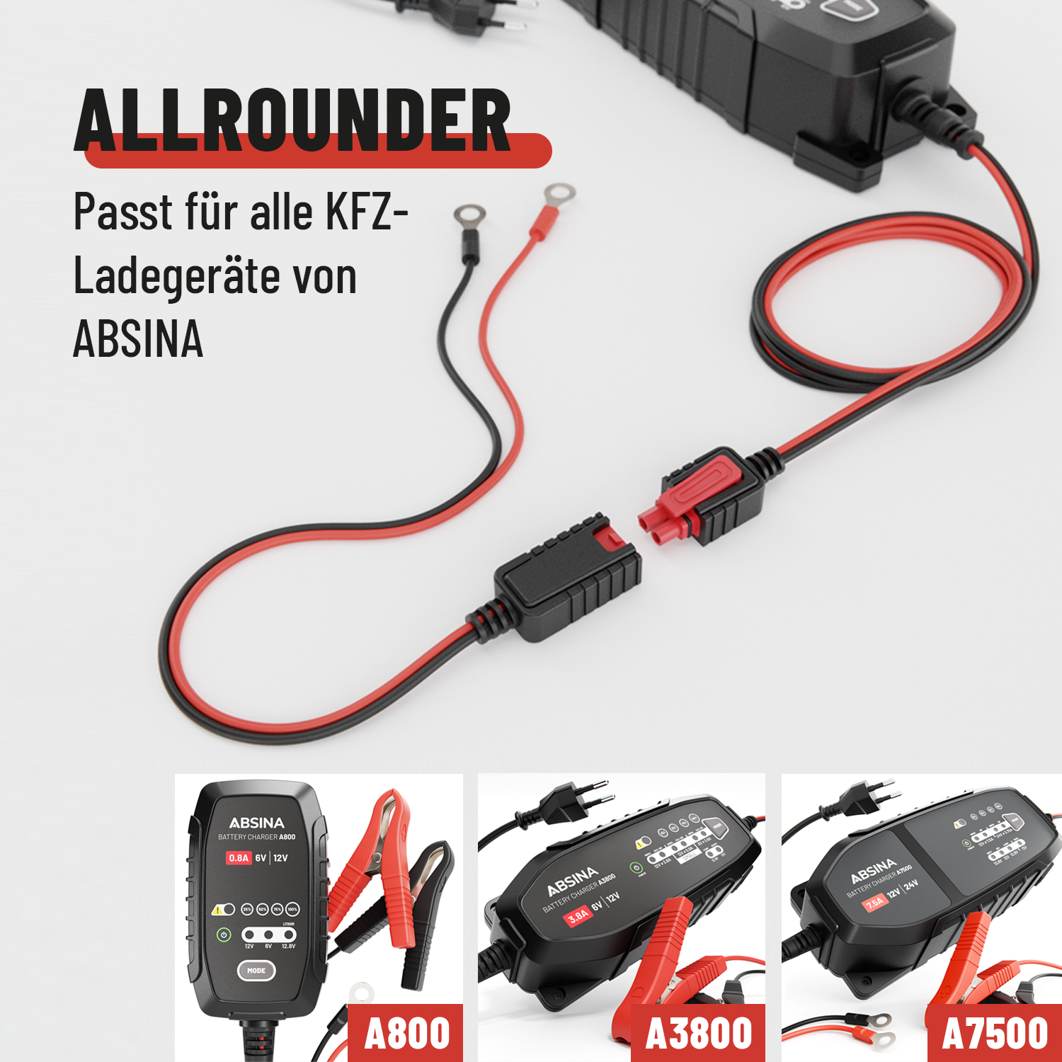 Batterieanschlusskabel M6 Ringösen