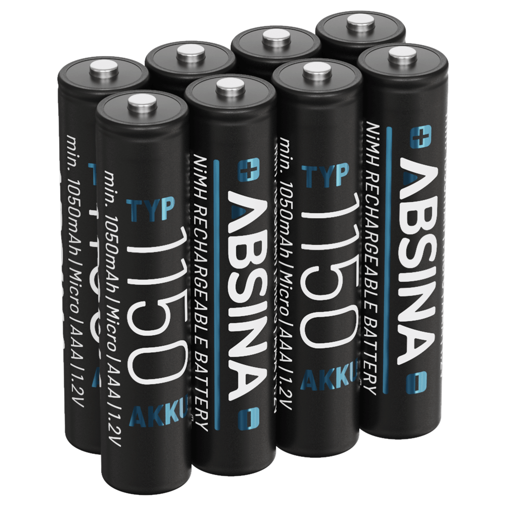 Micro AAA Akkus wiederaufladbar Typ 1150 1,2V