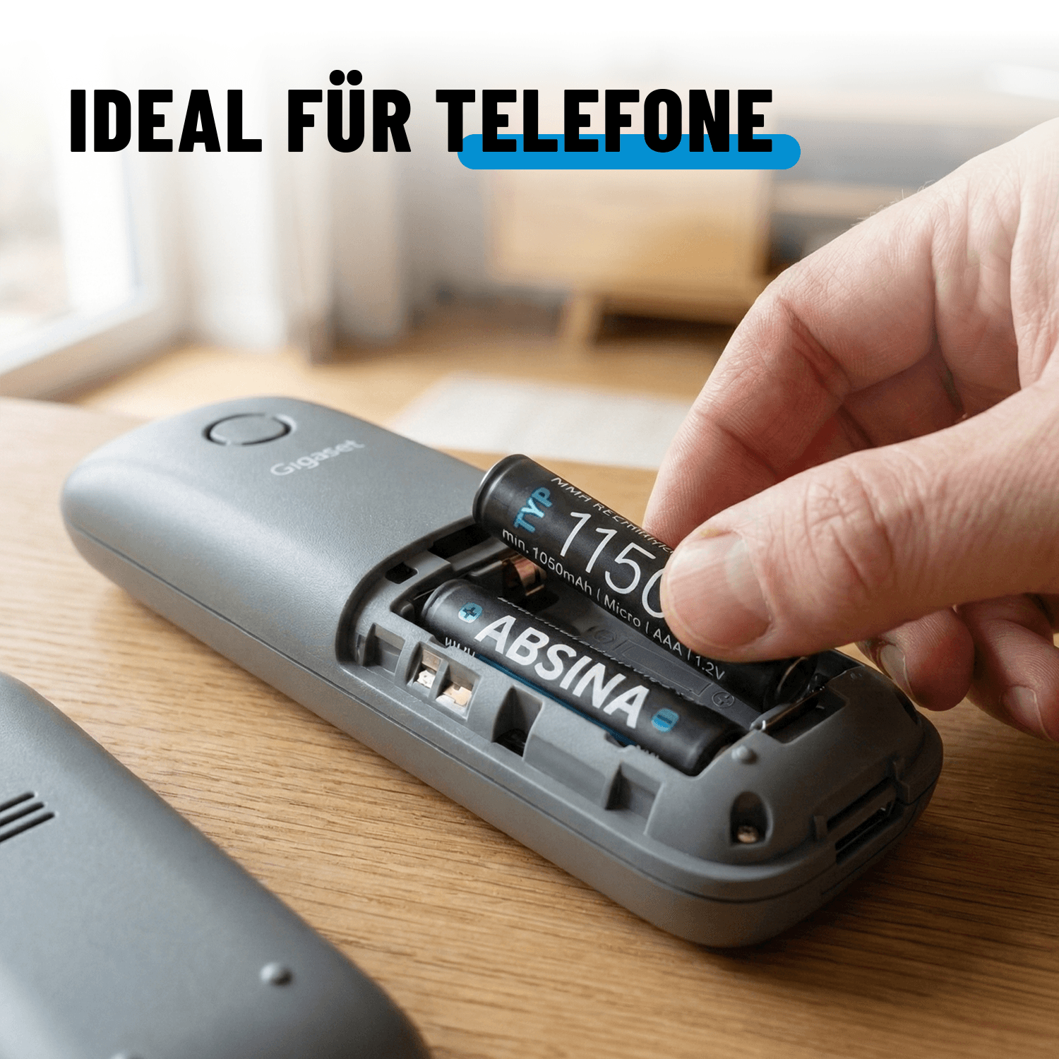 ABSINA Akku AAA für Telefon 401002-2