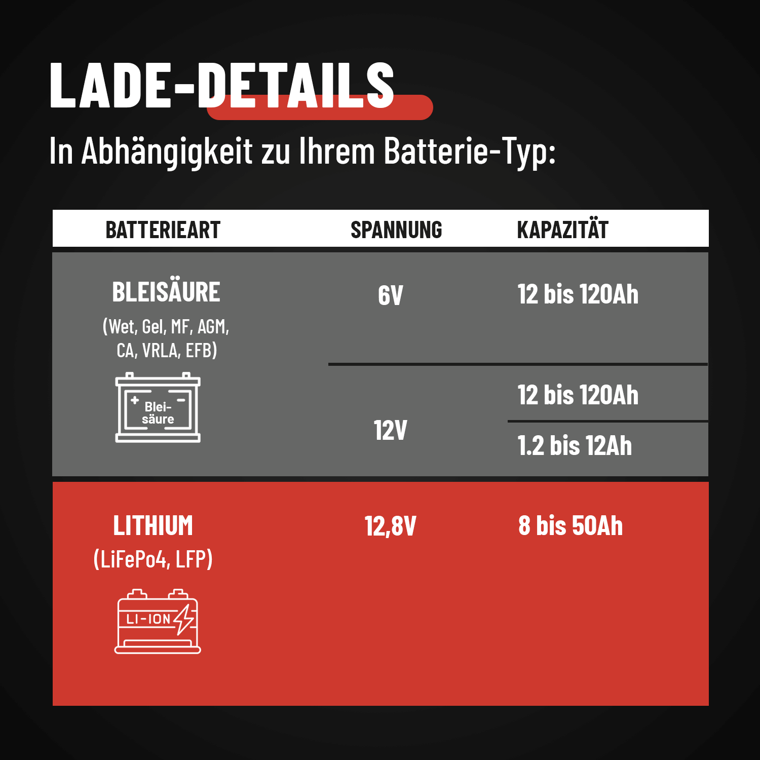 ABSINA Batterieladegerät KFZ Ladedetails 301008-2