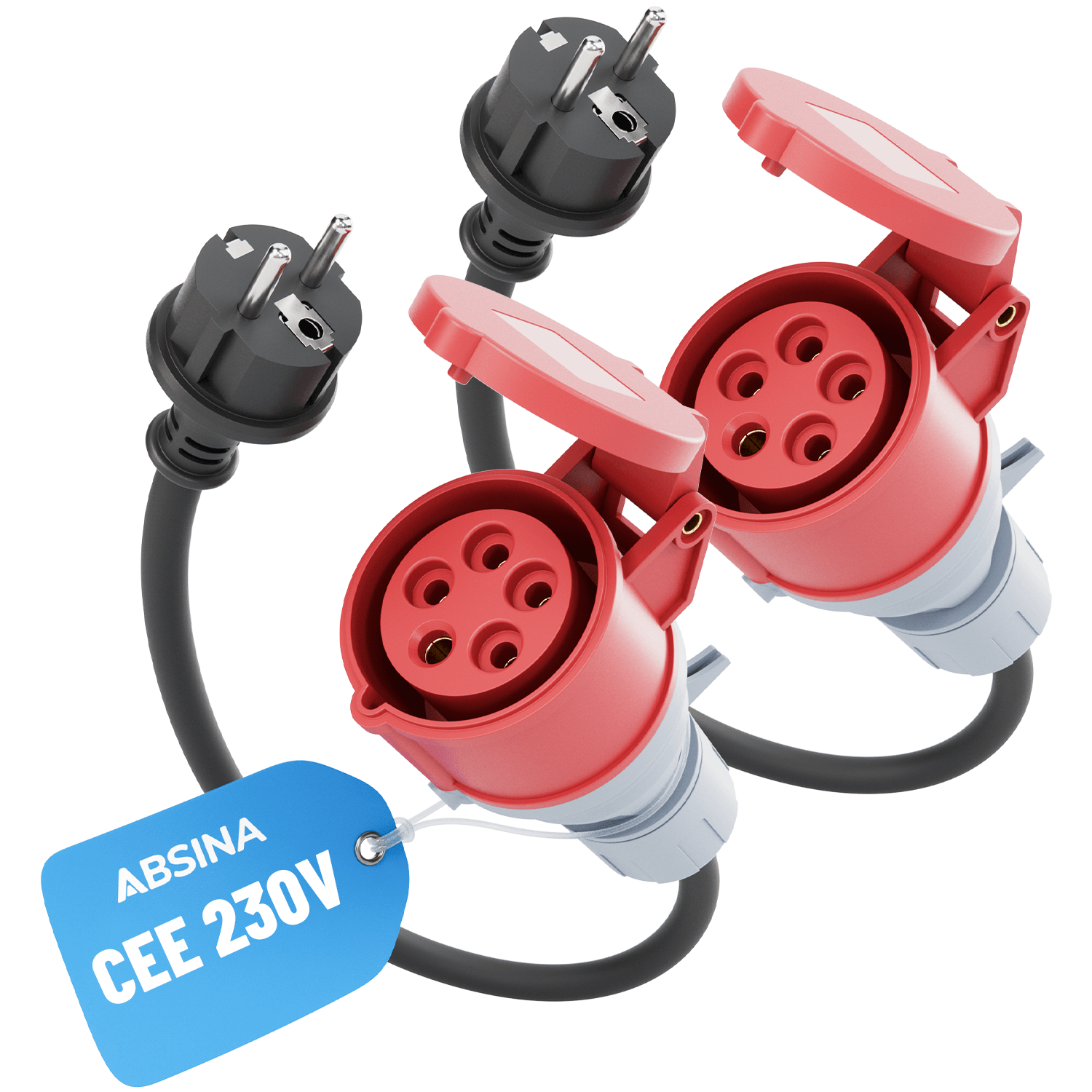 Adapter Schuko Stecker auf CEE Kupplung