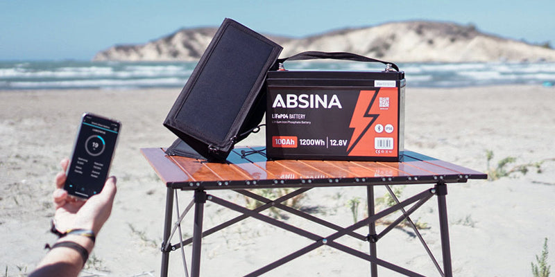 ABSINA LiFePO4 100Ah Batterie mit BMS und Bluetooth