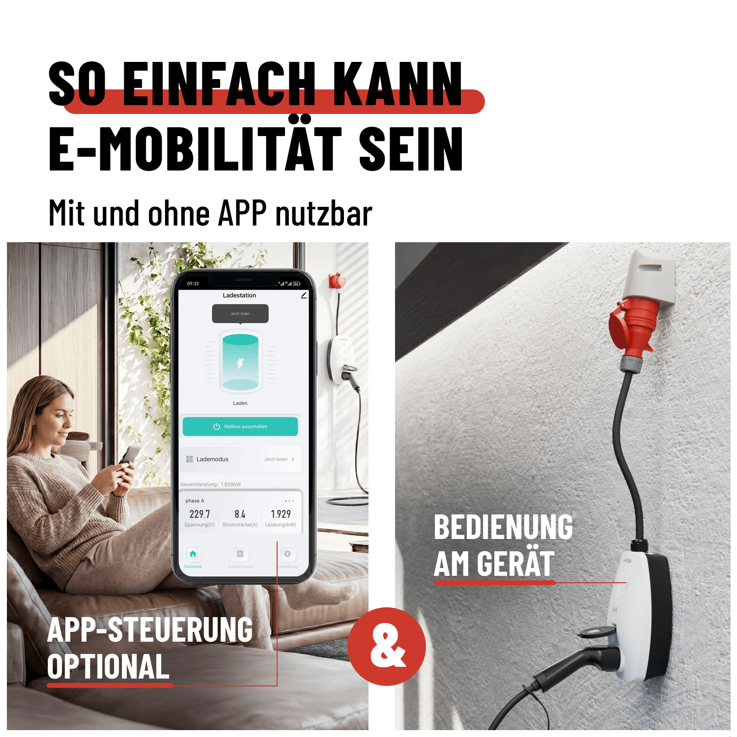 E Auto Ladegerät mit einfacher Bedienung 301018-2