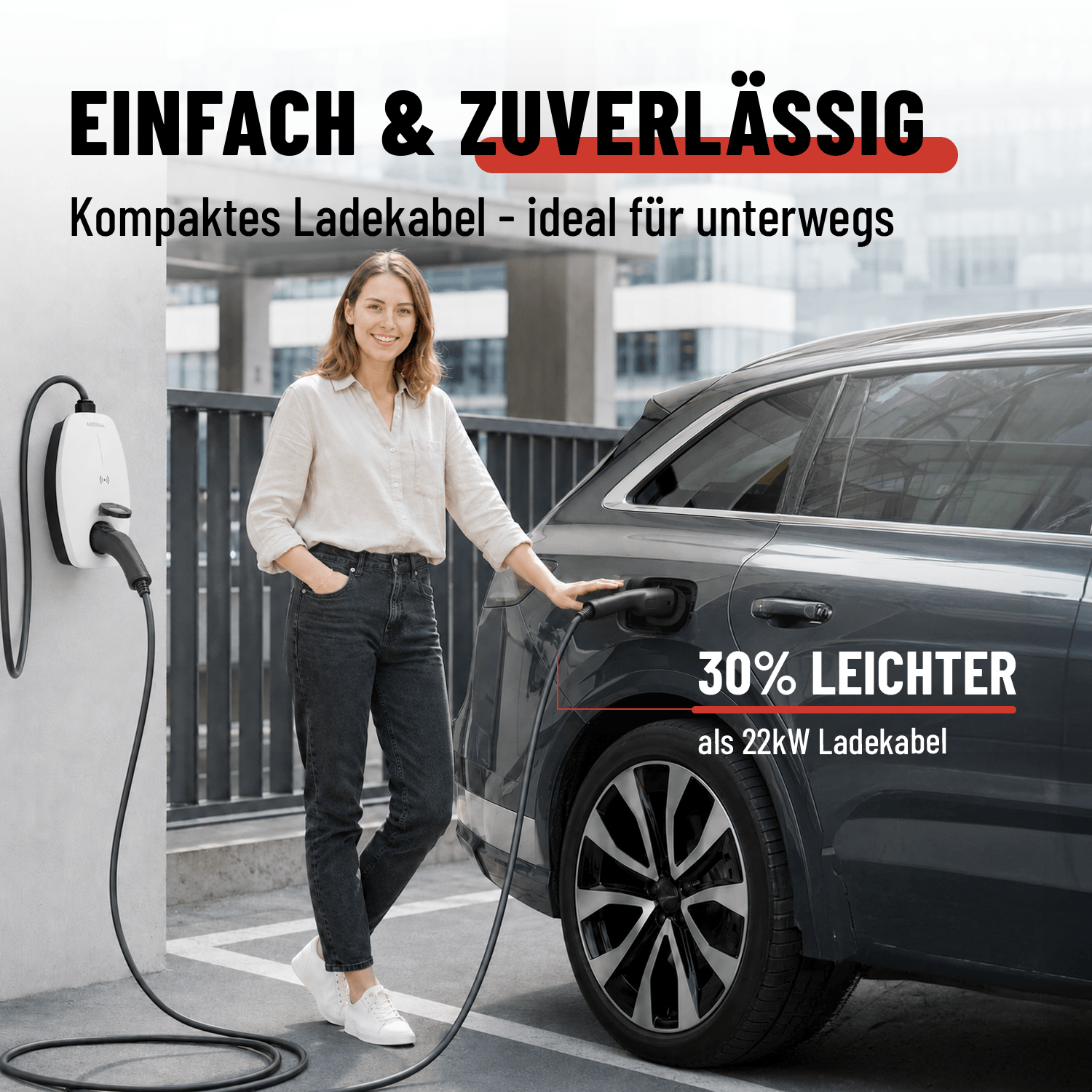 Typ 2 Ladekabel 11kW 16A 3-phasig Mode 3