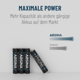 Micro AAA Phone Akkus wiederaufladbar 800 mAh 1,2V