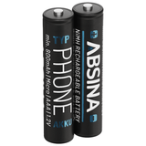 Micro AAA Phone Akkus wiederaufladbar 800 mAh 1,2V