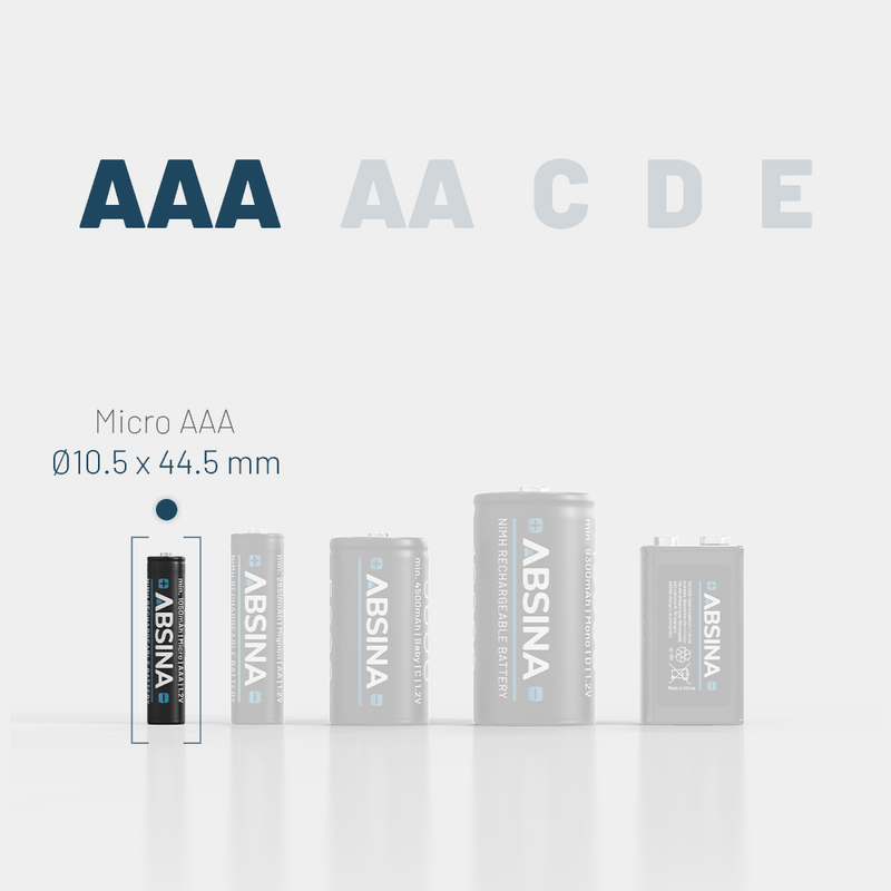 Micro AAA Phone Akkus wiederaufladbar 800 mAh 1,2V