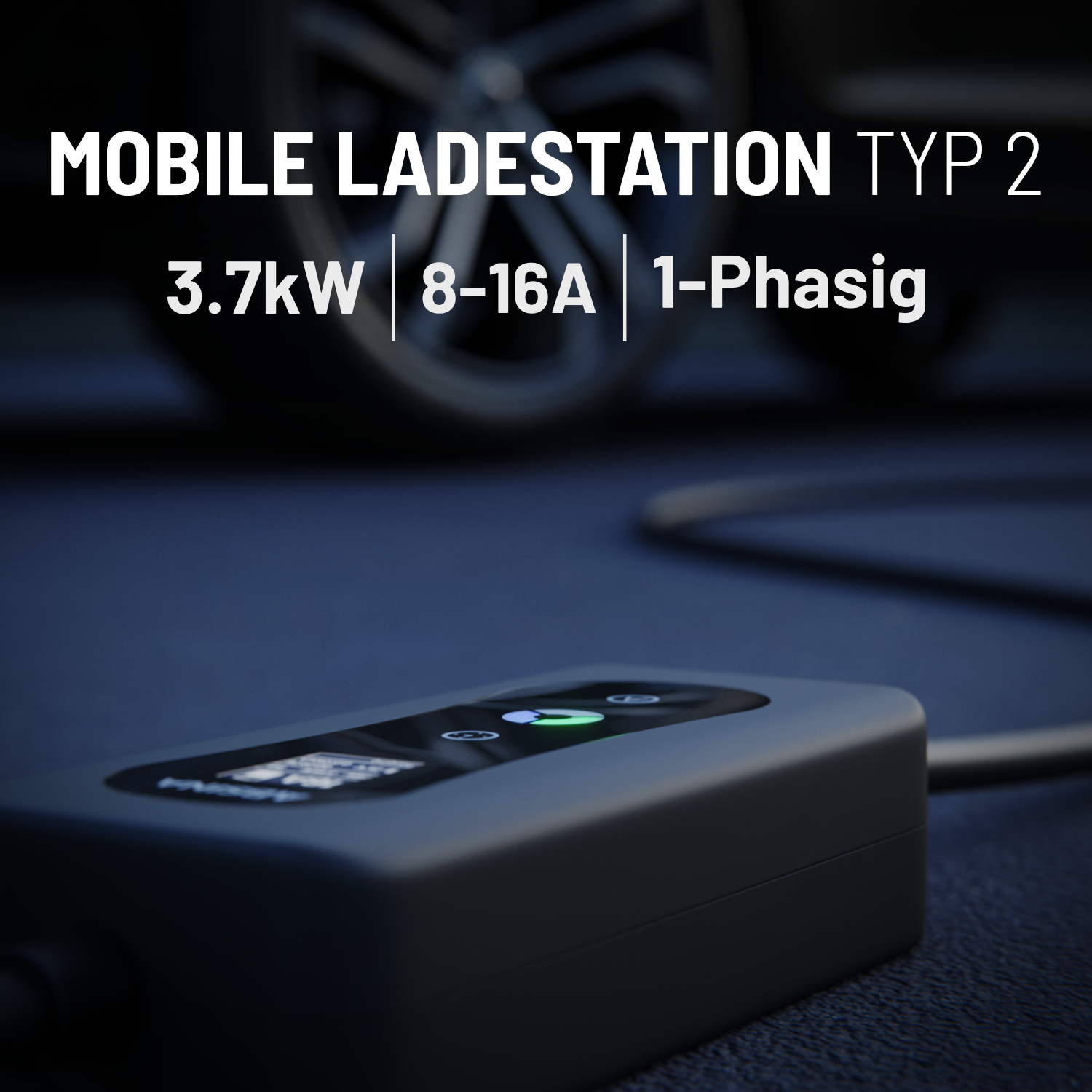 ESM Mobiles Ladegerät Typ2 max. 16 kW Elektroauto-Ladegerät